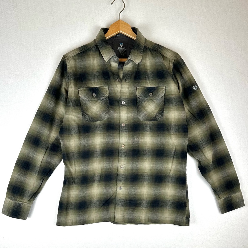 Kuhl Dillingr Flannel Button Down Plaid Shirt Outdoor